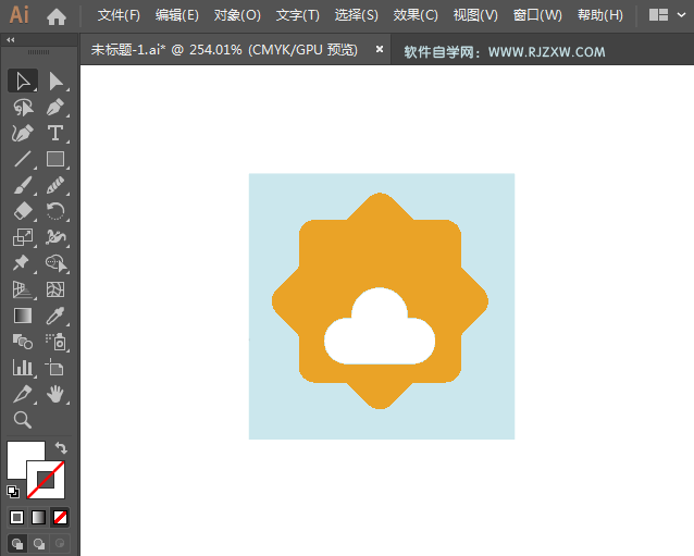 ai绘制苏宁LOGO标志的方法