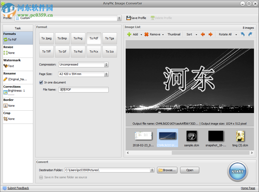 AnyPic Image Converter将图片转换到PDF的方法