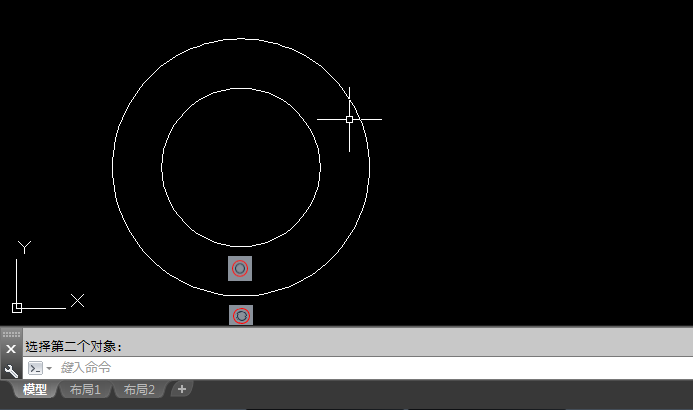 cad中两个圆怎么同心约束