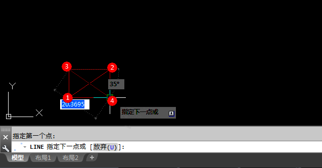 cad矩形里面一个叉怎么画又是什么意思