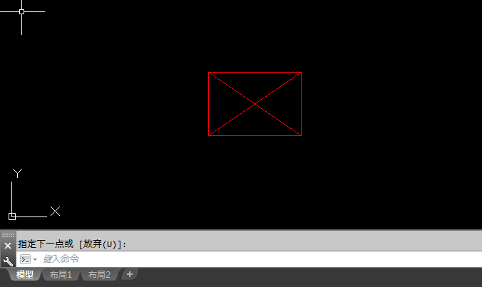 cad矩形里面一个叉怎么画又是什么意思