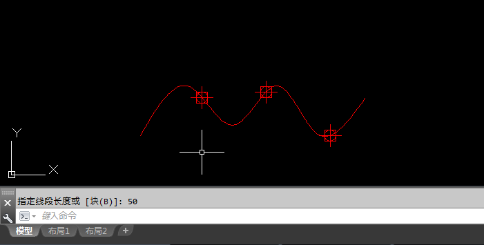 cad怎么定距等分曲线