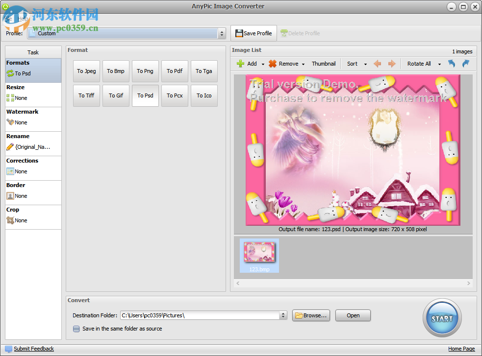 AnyPic Image Converter转换图像到psd的方法