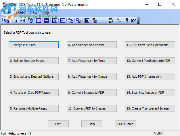 PDFill PDF Tools合并PDF的方法
