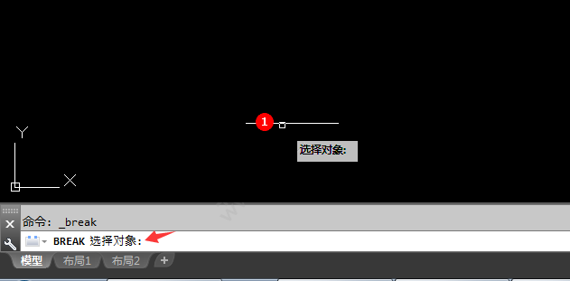 CAD怎么打断于点
