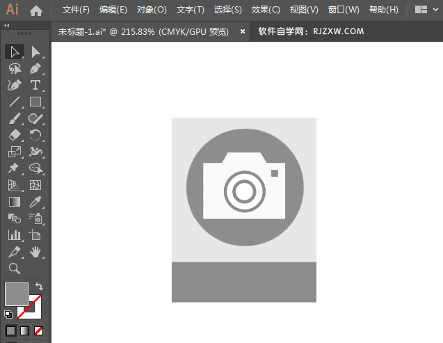 摄影店标识图标绘制