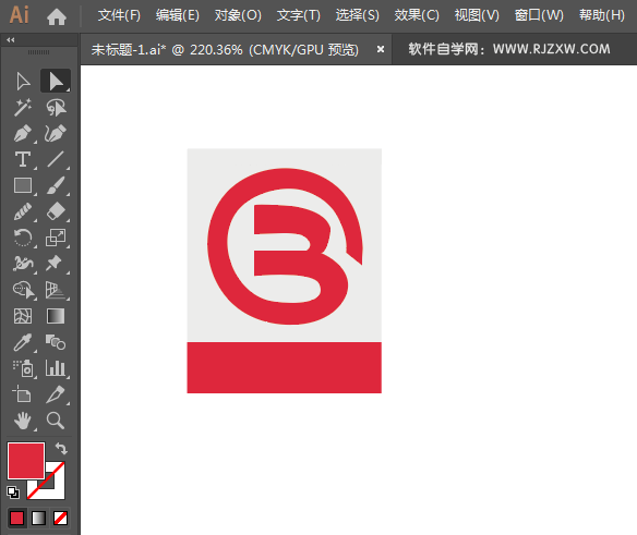 北京银行LOGO的绘制方法