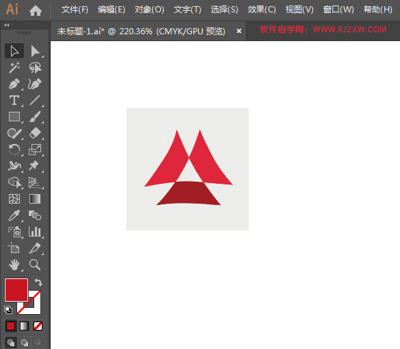 广发银行标志绘制的方法