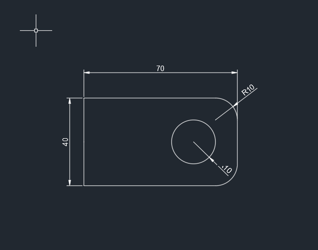 CAD倒角差集实体练习
