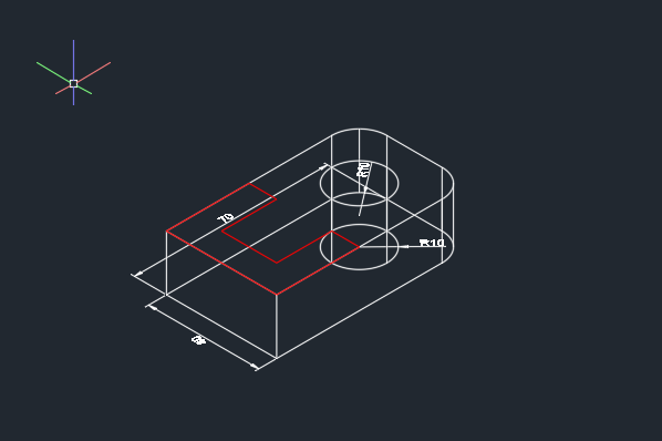 CAD倒角差集实体练习