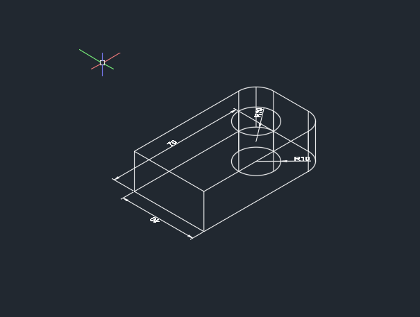 CAD倒角差集实体练习