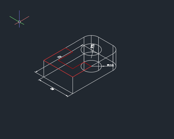CAD倒角差集实体练习