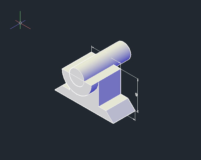 CAD拉伸差集绘制实体