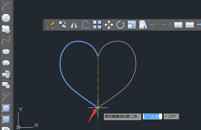 CAD镜像删除原对象的方法