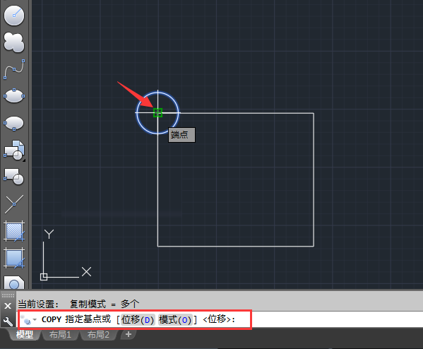 cad中如何复制图形