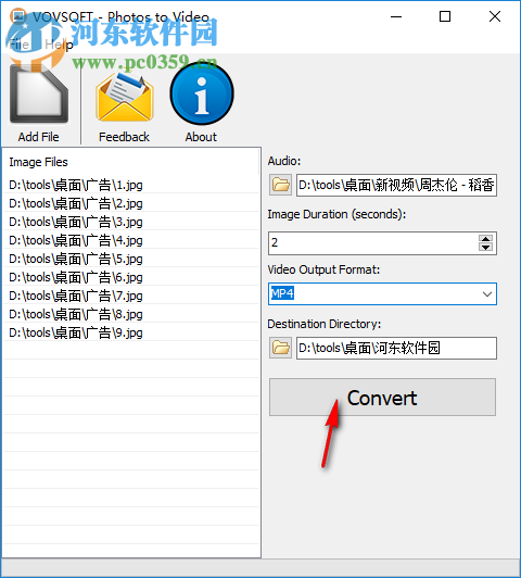 VovSoft Photos to Video将照片转换到视频的方法