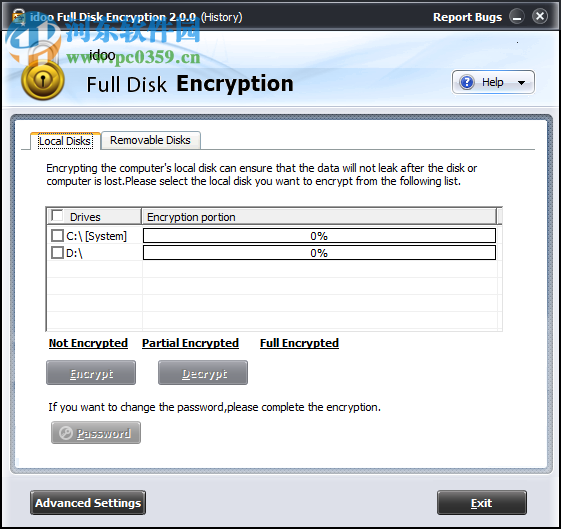 idoo Full Disk Encryption为磁盘设置密码的方法