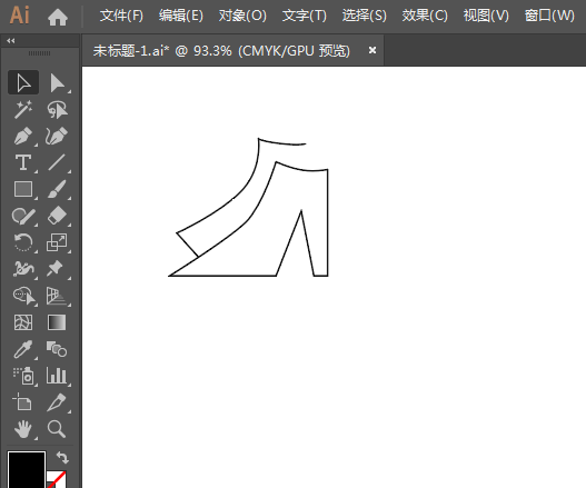 高跟女鞋简笔画用AI绘制的方法