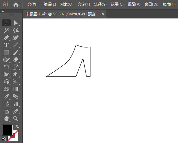高跟女鞋简笔画用AI绘制的方法