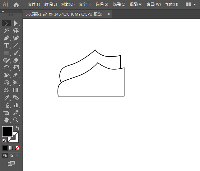 男鞋简笔画用ai绘制的方法