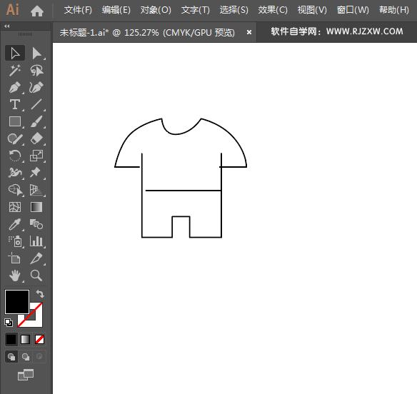 运动服饰简笔画用AI绘制的方法