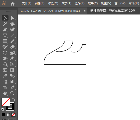 运动鞋简笔画用AI绘制的方法