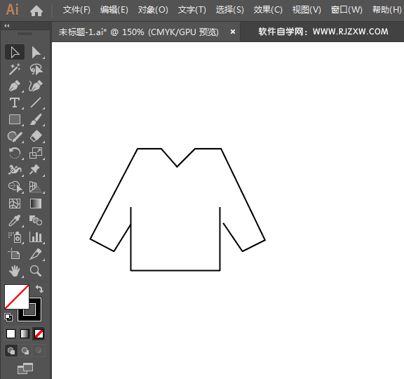 男上衣简笔画用AI绘制的方法