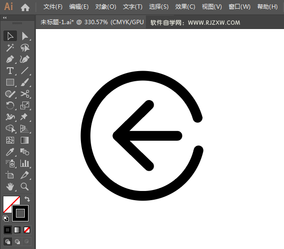 返回上一步图标用AI绘制的方法