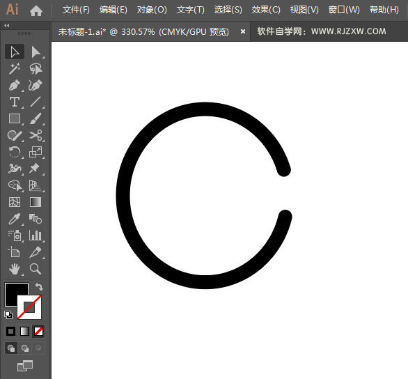 返回上一步图标用AI绘制的方法