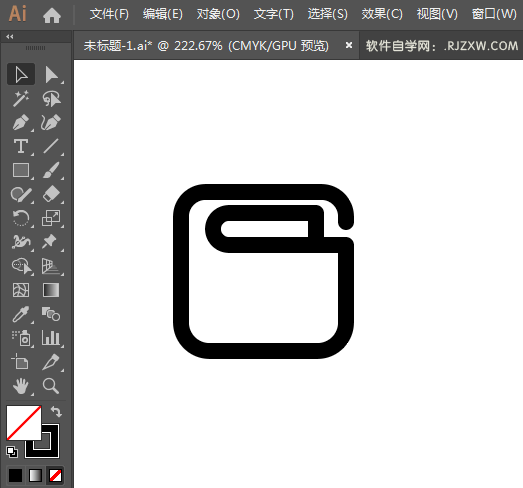 钱夹皮带标识用AI绘制的方法