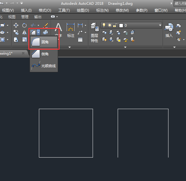 cad如何画倒角和圆角的方法