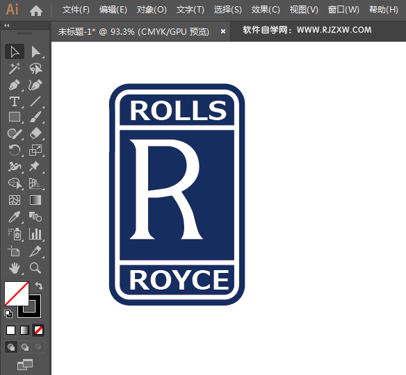 劳斯莱斯汽车标志用AI设计的方法