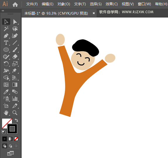 怎么用AI设计卡通快乐英语标志