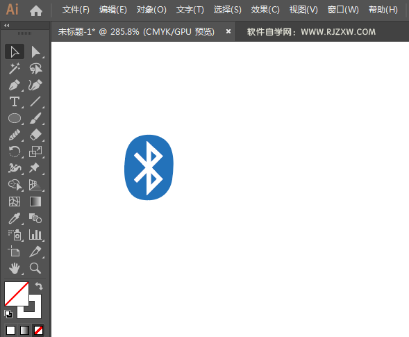 蓝牙设备图标用AI绘制的方法