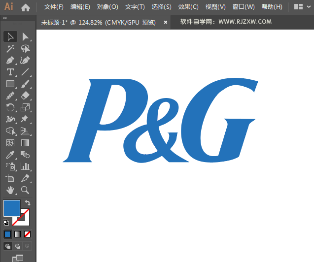 宝洁logo用AI绘制的方法