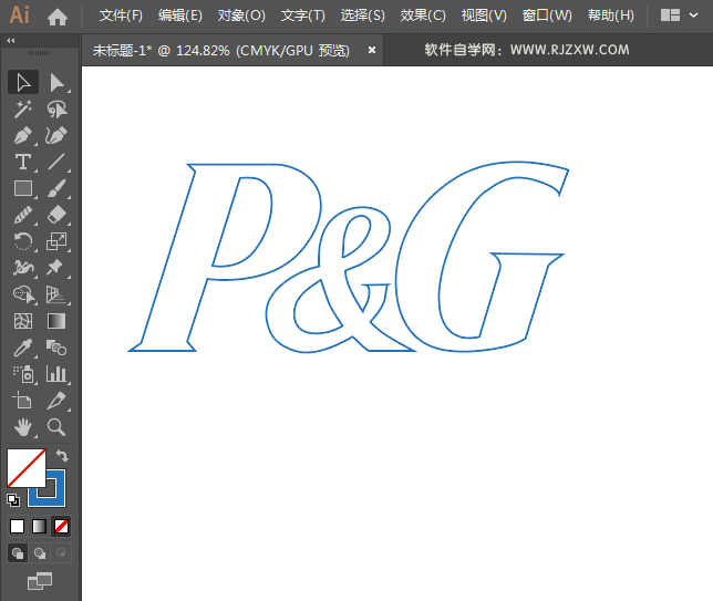 宝洁logo用AI绘制的方法