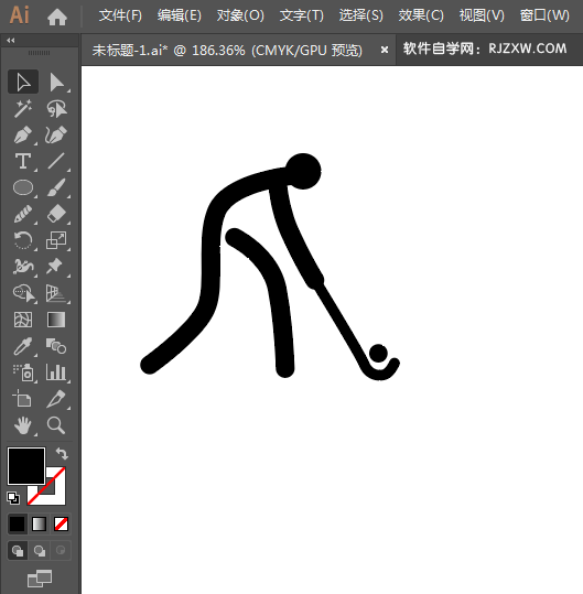 ai怎么设计曲棍球标识