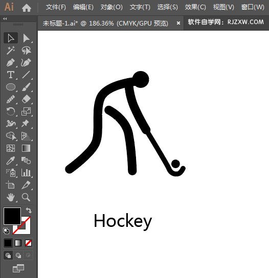ai怎么设计曲棍球标识