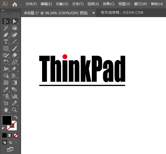 ai绘制ThinkPad标志的方法与步骤
