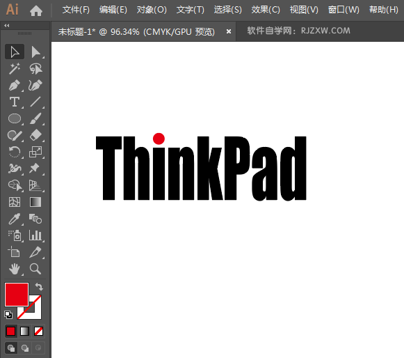 ai绘制ThinkPad标志的方法与步骤
