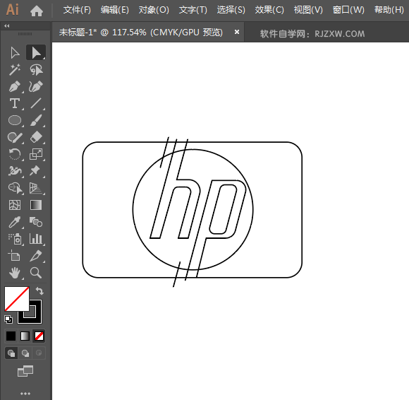 ai绘制惠普标志的方法与步骤