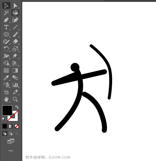 ai制作射箭标识的方法与步骤