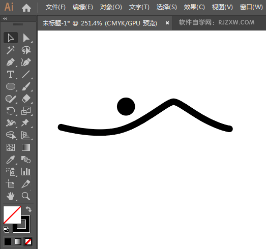 ai制作游泳标识的方法与步骤