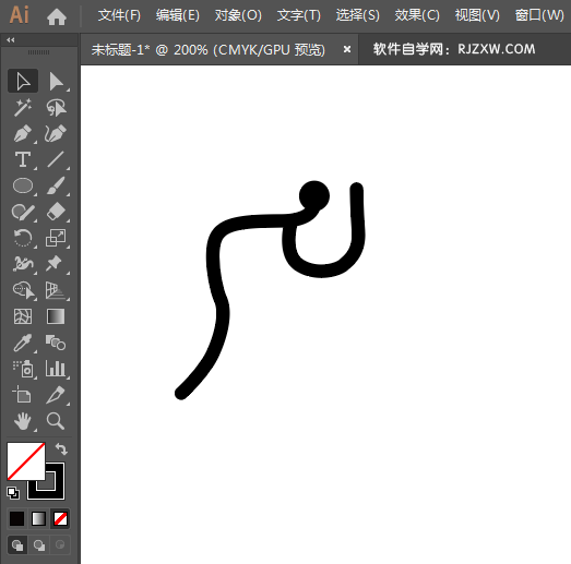 ai制作摔跤标识的方法与步骤