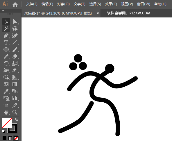 ai制作铁人三项标识的方法与步骤