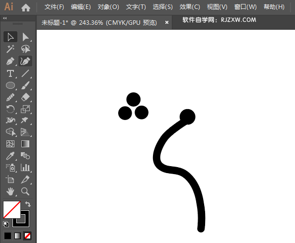 ai制作铁人三项标识的方法与步骤