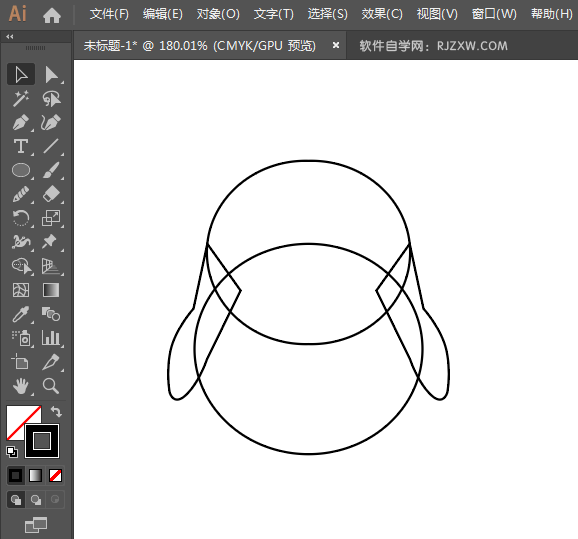 ai如何画QQ企鹅图标