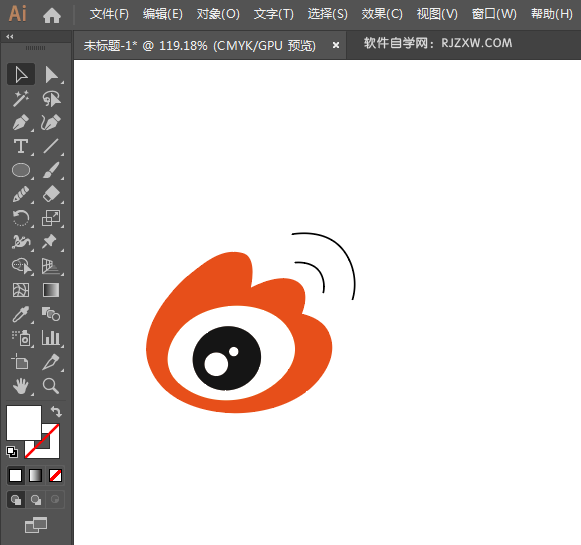 ai怎么画微博图标