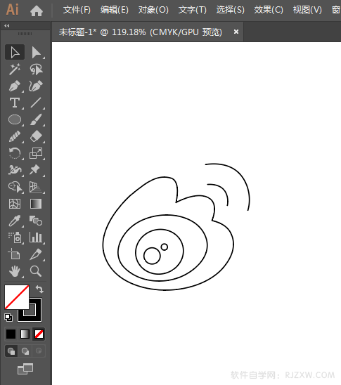ai怎么画微博图标