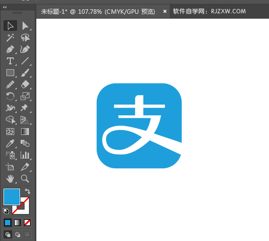 ai怎么画支付宝图标